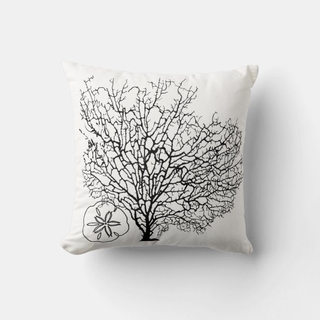 Almofada PixDezines maui coral+estrelas/fundo (Frente)