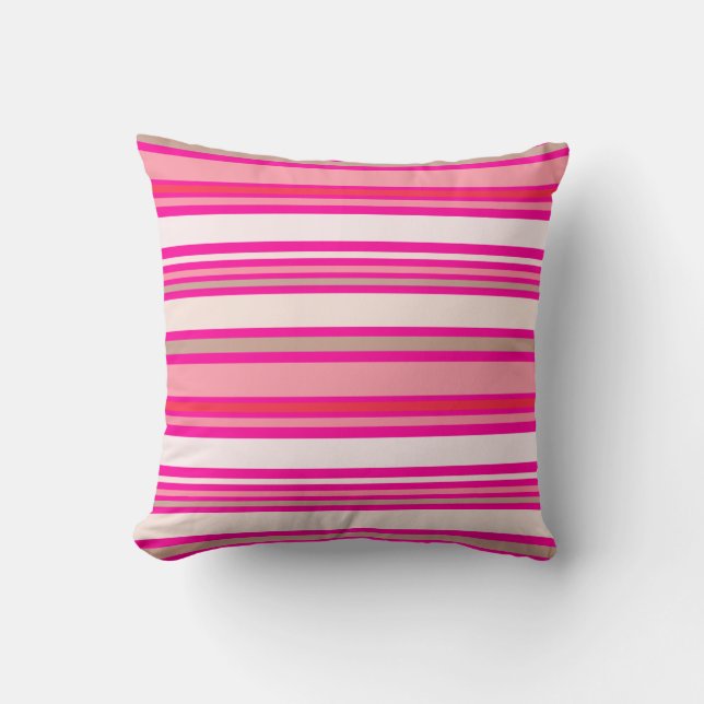 Almofada PixDezines stripes/cor DIY (Frente)