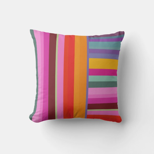 Almofada PixDezines stripes/cor DIY (Frente)