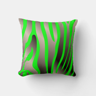 Almofada PixDezines tira cores de fundo neon/zebra