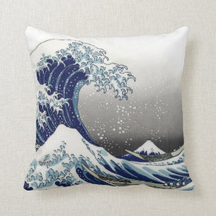 Almofada PixDezines Vintage, Excelente Wave, Hokusai 葛 