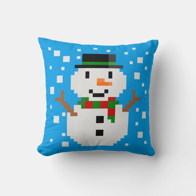 Almofada Pixel Art BONECo de NEVE (Frente)