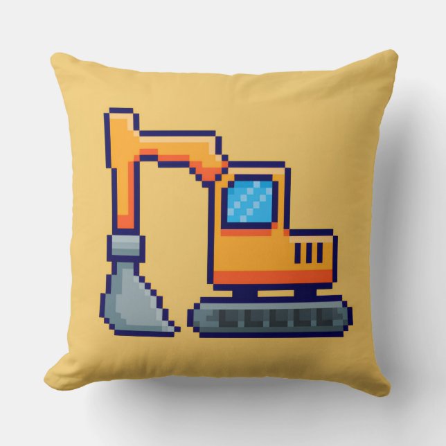 Almofada Pixel Digger Square Accent Pillow (Frente)