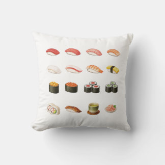 Almofada Pixel Sushi Cushion - Scan QR Code for Sushi game