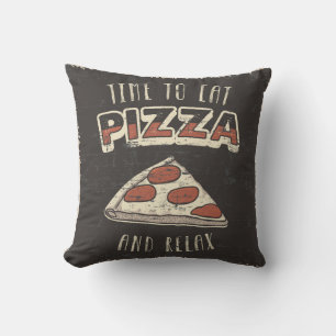 Almofada Pizza de Vintagem Clássica Da Caverna De Retro