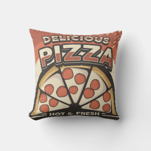Almofada Pizza Deliciosa de Vintagem Clássica de Caverna Re