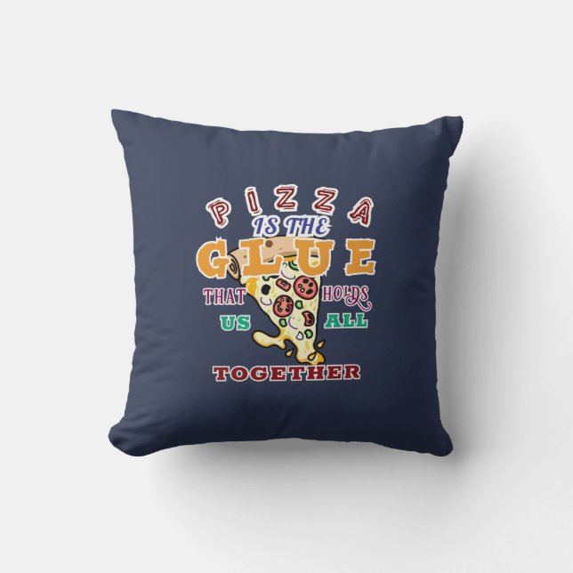 Almofada Pizza é a cola que nos une (Frente)