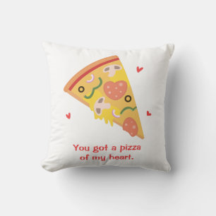Almofada Pizza Fofa do Meu Coração Piada Divertida
