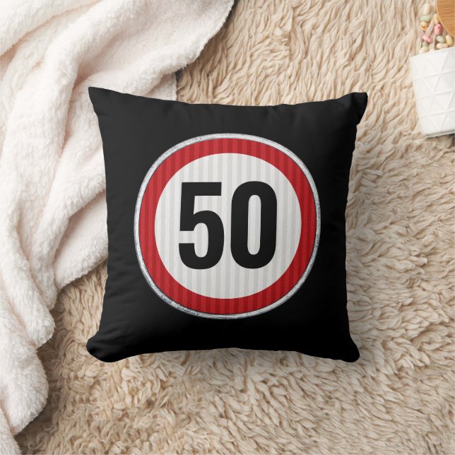 Almofada Placa de Limite de Velocidade de 50º Aniversário - (Cobertor)
