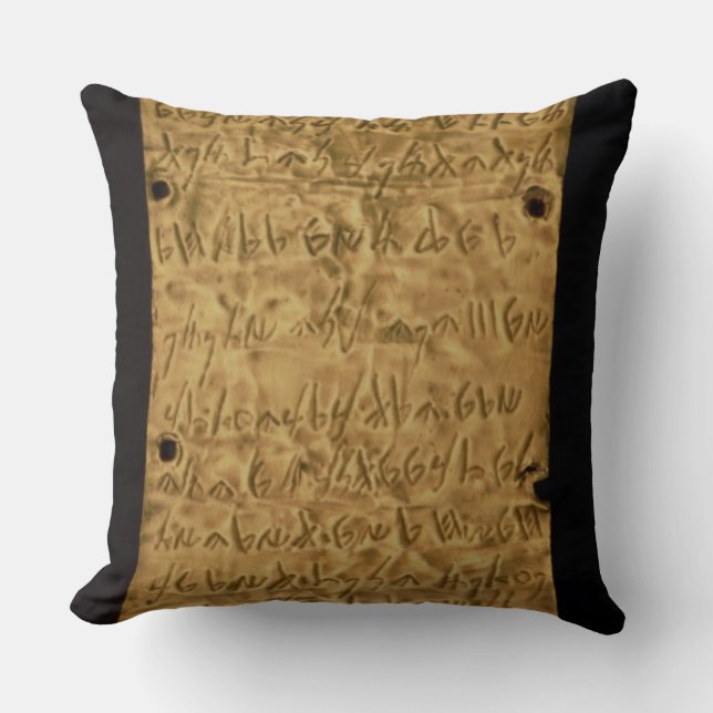 Almofada Placa Dourado com inscrição do Phoenician, do (Frente)