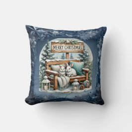 Almofada Placas de papel de paisagem de natais vintages exc