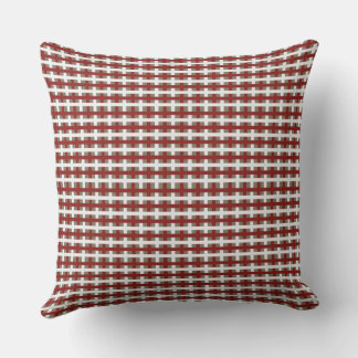 Almofada Plaid de Natal com Salvia Vermelha e Branca em Est