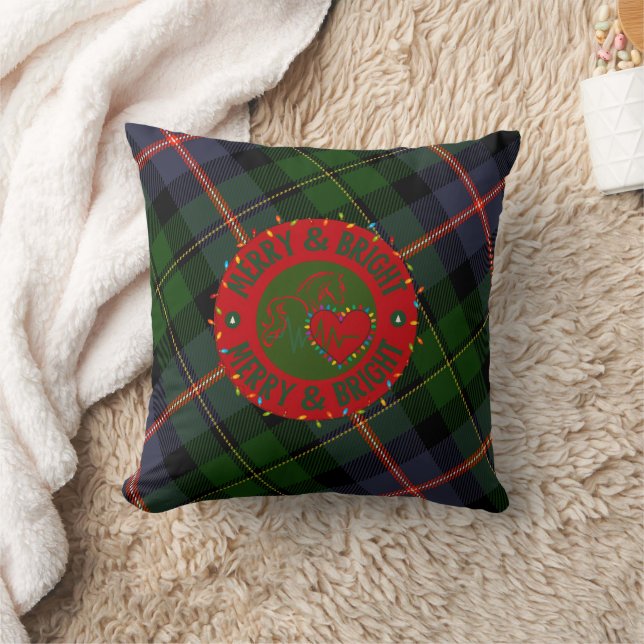 Almofada Plaid Fleece Throw Pillow Merry & Bright (Cobertor)