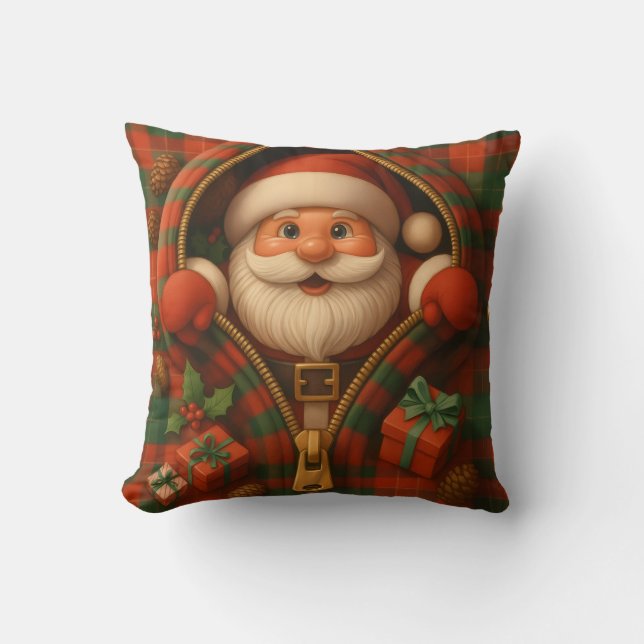 Almofada Plaid Santa Claus Christmas Design  (Frente)