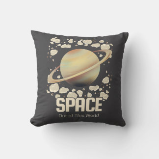Almofada Planeta Saturno Bege Marrom