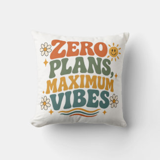 Almofada Planos Zero Vibrações Máximas Citação Floral Retro