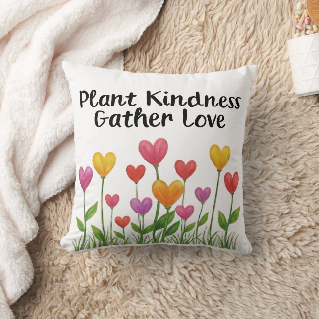 Almofada Plant Kindness Gather Love Valentine Mother's Day  (Cobertor)