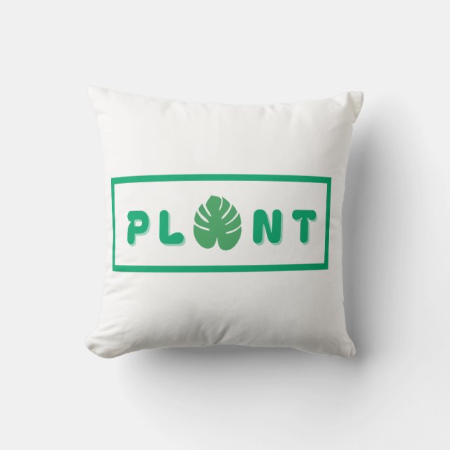 Almofada plant lover with a green heart (Frente)