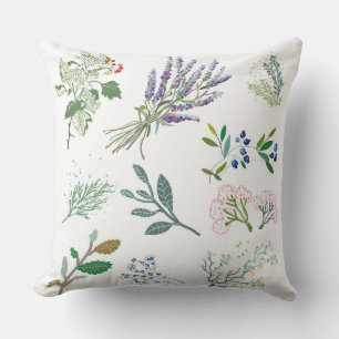 Almofada Plantas e ervas minimalistas