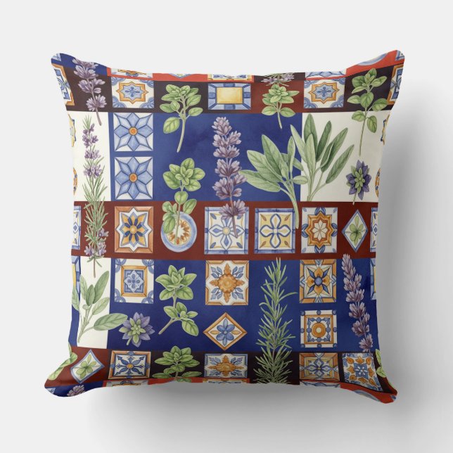 Almofada Plantas especiais de Itália por Natasha Us (Frente)