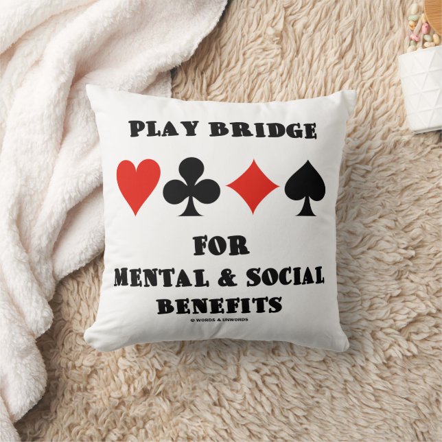 Almofada Play Bridge For Mental Social Benefits Card Suits (Cobertor)