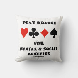 Almofada Play Bridge For Mental Social Benefits Card Suits