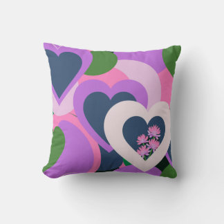Almofada Playful Abstract Heart Throw Pillow