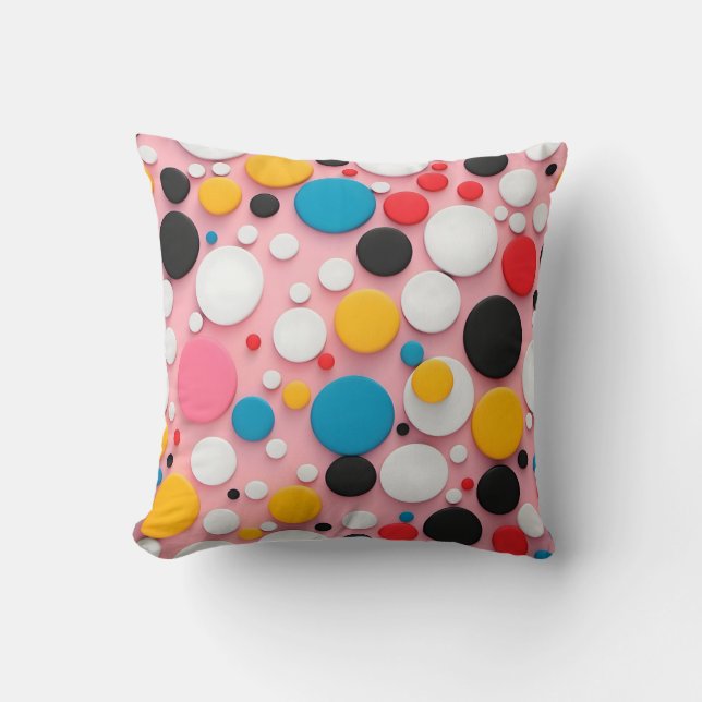 Almofada Playful Polka Dot Abstraction (Frente)