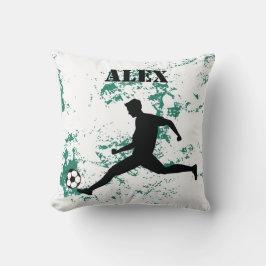 Almofada Playing soccer graphic black