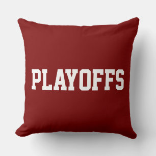 Almofada PLAYOFFS 70s Texto Atlético Branco em Vermelho Ous