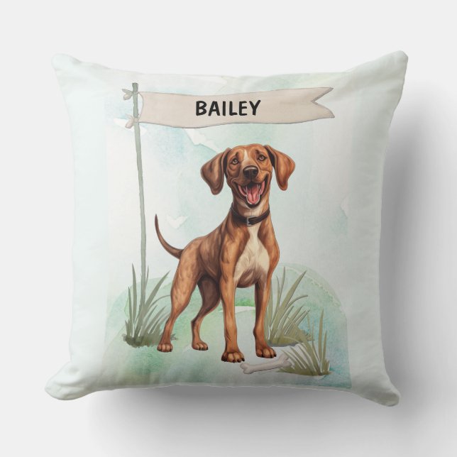 Almofada Plott Watercolor Personalized Dog (Frente)