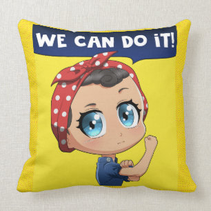 Almofada Podemos Fazer Isso! Anime Rosie, o Ribeirão Chibi