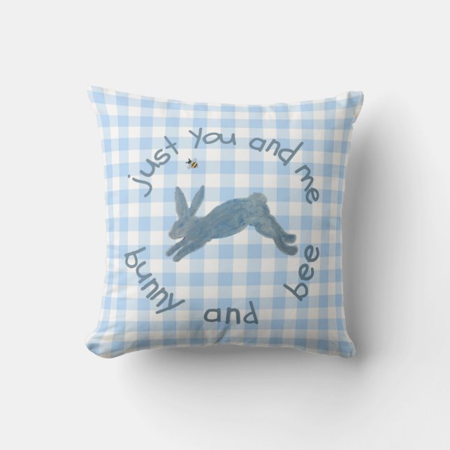 Almofada Poem Bunny Bee Bunnies Bee Baby  (Frente)