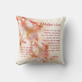 Almofada Poema de amor de mãe muito personalizado borboleta