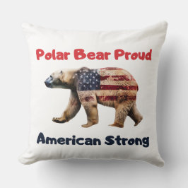 Almofada Polar Bear Flag América