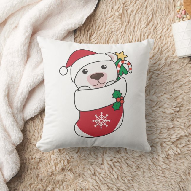 Almofada Polar Bear Natal Neve Inverno Polar (Cobertor)