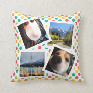 Almofada Polkadots bonito com fotos de Instagram