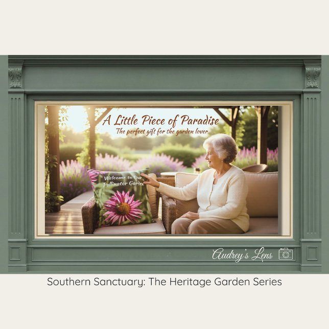 Almofada Pollinator Garden Welcome | Floral Meadow (Criador carregado)