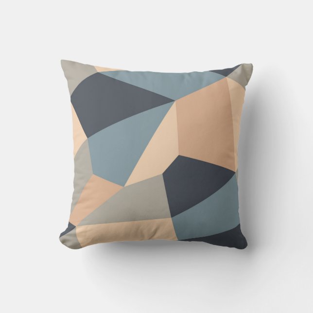 Almofada Polygonal variegated seamless pattern. multi-color (Frente)
