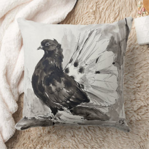 Almofada Pombo Fantail Indiano Galinha Eyeliner