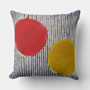 Almofada Ponto vermelho e amarelo