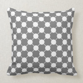 ALMOFADA PONTOS BRANCOS DO CHIQUE PILLOW_RETRO EM CINZAS.