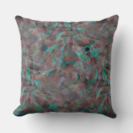 Almofada Pontos castanhos e cianis no gesso de parede inaca