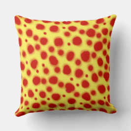 Almofada pontos dalmáticos impressões de animais, vermelho 