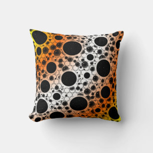 Almofada Pontos de bolhas espaciais - Amarelo/Laranja/Branc