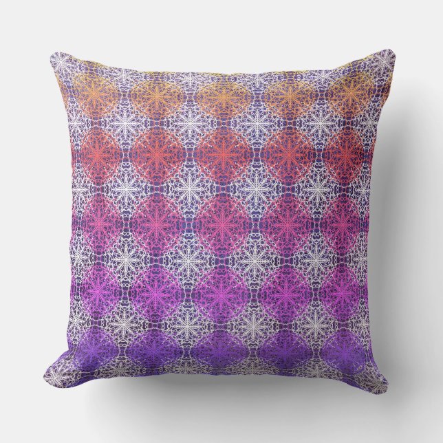 Almofada Pontos de Bolinhas Mandella Arco-íris (Frente)