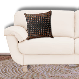 Almofada Pontos de meia tonalidade preto e castanho moderno