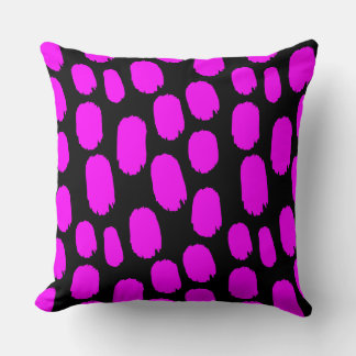 Almofada Pontos pintados a frio - Magenta a preto