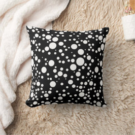Almofada Pontos polka Preto Branco