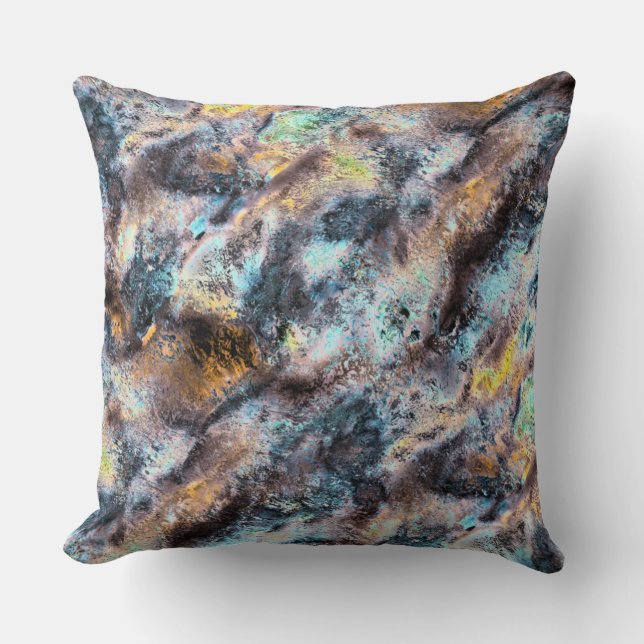 Almofada Pontos russos como rocha ou foto tirada por satéli (Frente)